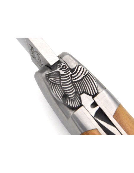 Laguiole 12cm, Waldschnepfe, Klinge und Korkenzieher, Olivenholz