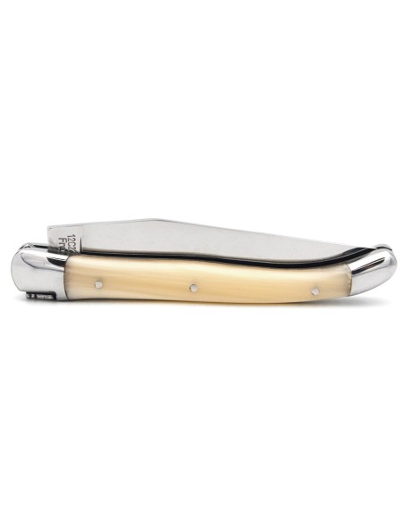 Laguiole pocket knife, 11 cm, welded bee,  pearly acrylic handle