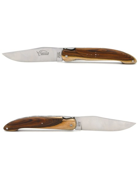 Laguiole-Jagdmesser, 13.5 cm, Voller Griff aus Pistazienbaum