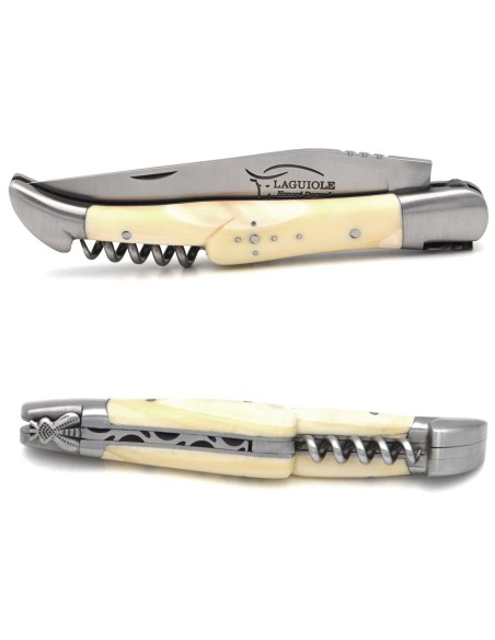Laguiole 12 cm, abeille forgée classique n°1, manche en dent de phacochère