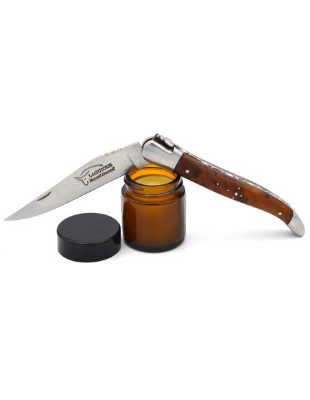 Baume de soin pour couteaux de Laguiole avec manches en bois