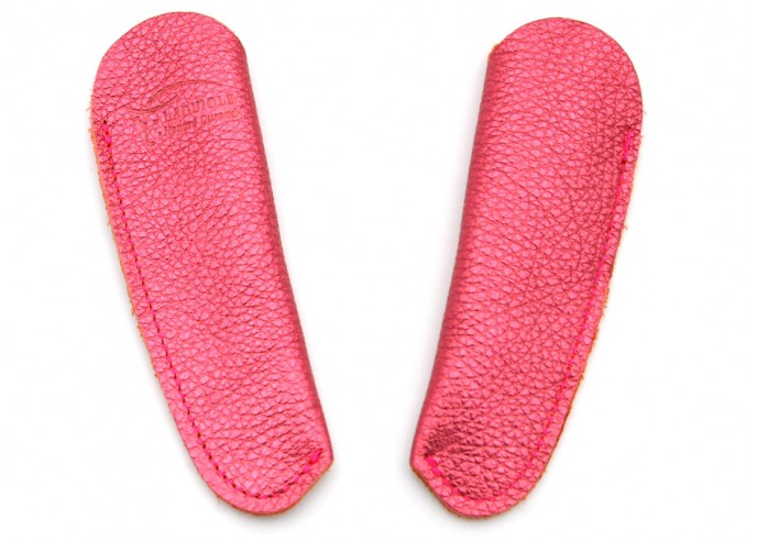 Glitter leather pocket sheath with molded logo - Pink