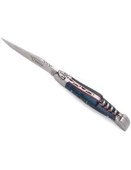 Laguiole pliant 12 cm, ballon de rugby, manche en olivier