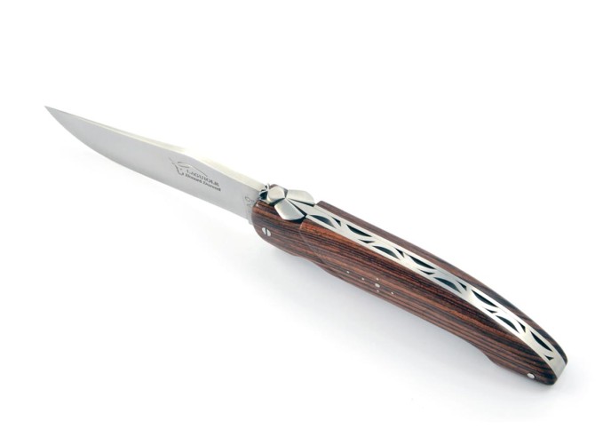 Laguiole Pliant de Chasse, 13.5 cm, plein manche, bois de violette