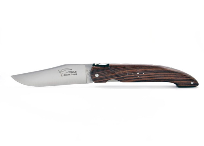 Laguiole Pliant de Chasse, 13.5 cm, plein manche, bois de violette
