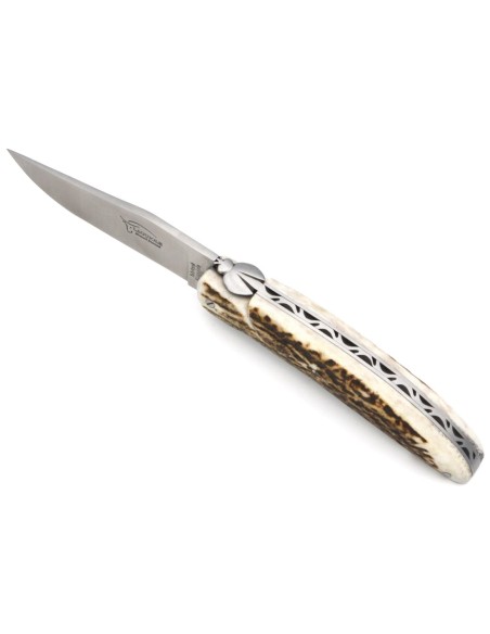 Laguiole-Jagdmesser, 13.5 cm, Voller Griff aus Hirschgeweih