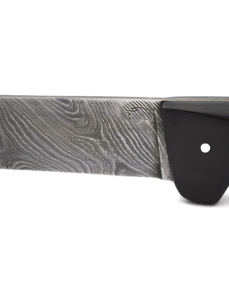 Küchenmesser aus Damaststahl, 15 cm Griff aus Ebenholz