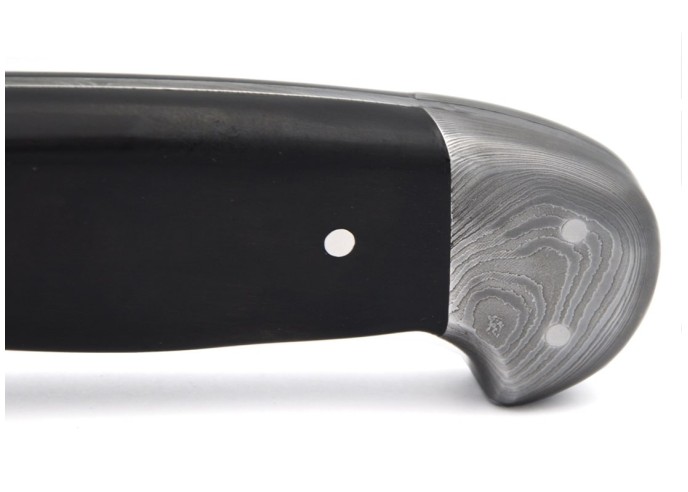 Küchenmesser aus Damaststahl, 15 cm Griff aus Ebenholz