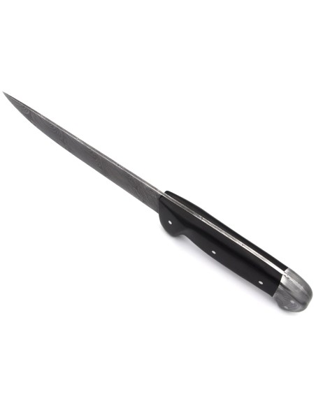 Küchenmesser aus Damaststahl, 15 cm Griff aus Ebenholz
