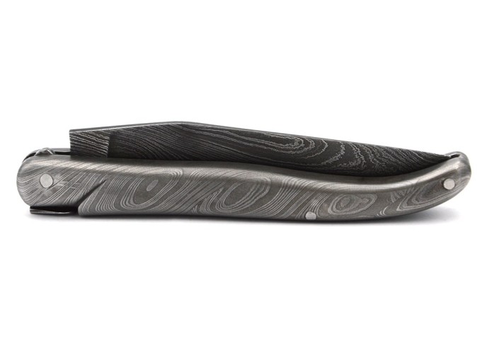 Laguiole pocket knife, 12 cm, complete "Wild" Damascus steel blade