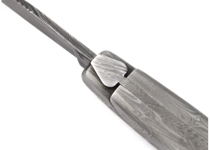 Laguiole pocket knife, 12 cm, complete "Wild" Damascus steel blade