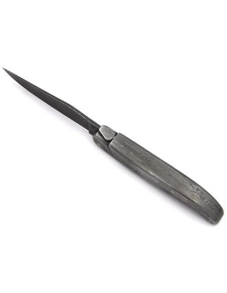 Laguiole pocket knife, 12 cm, complete "Wild" Damascus steel blade