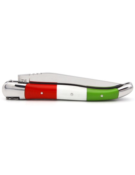 Laguiole pocket knife 12 cm, Italy model, forged bee, shiny bolsters