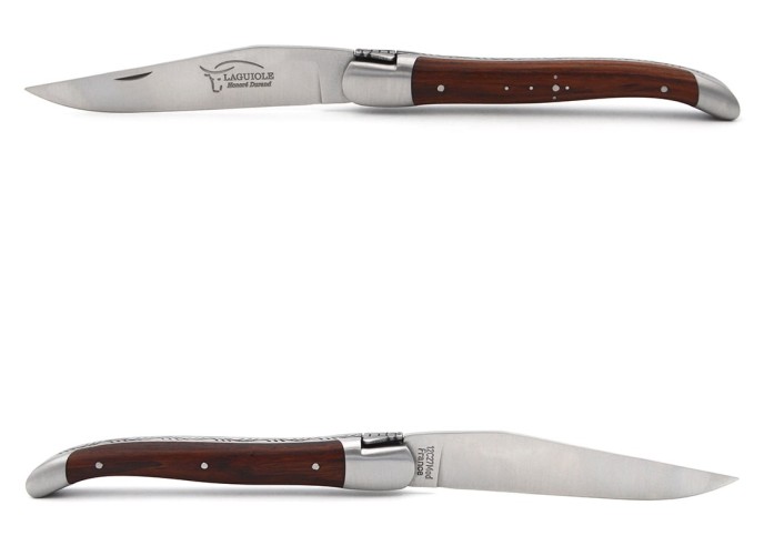 Laguiole pocket knife 12 cm, welded bee, purplewood handle