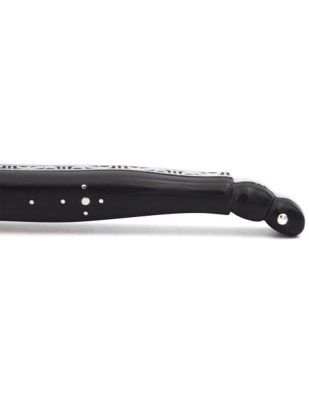 Laguiole pliant 12cm, acier Damas Sauvage, plein manche queue de scorpion