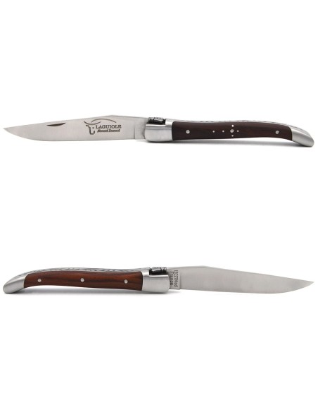 Laguiole pocket knife, 10 cm, purplewood handle, welded bee