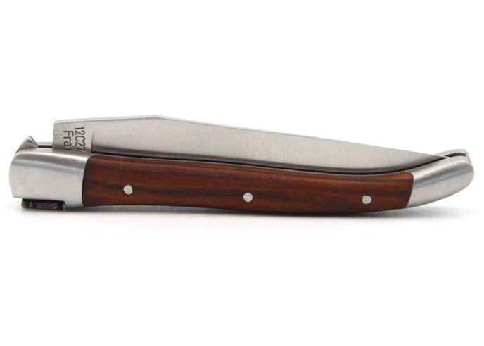 Laguiole pocket knife, 10 cm, purplewood handle, welded bee