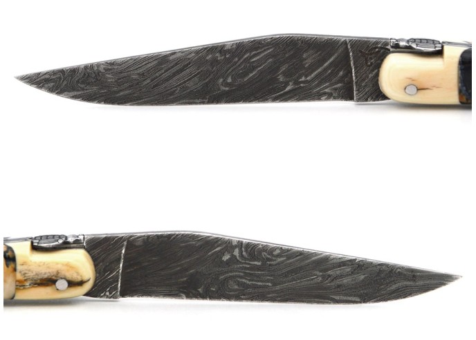 Laguiole knife in mammoth molar with mammoth tusk bolsters