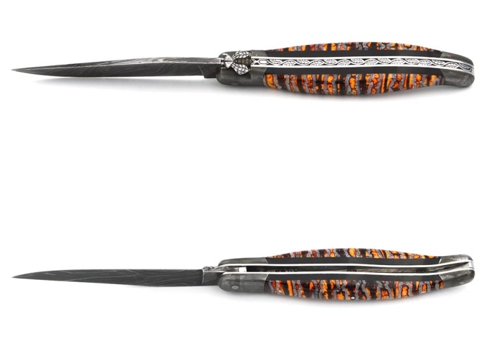 Molaire de  Mammouth orange avec mitres Damas