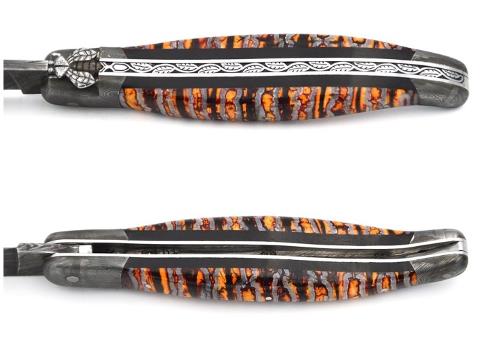 Molaire de  Mammouth orange avec mitres Damas