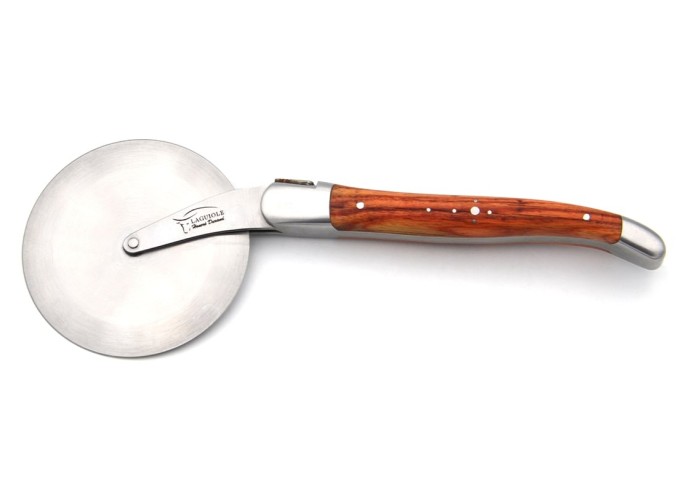 Laguiole pizza wheel, rosewood handle with matt bolsters