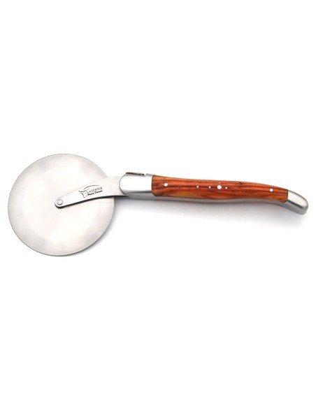 Laguiole pizza wheel, rosewood handle with matt bolsters