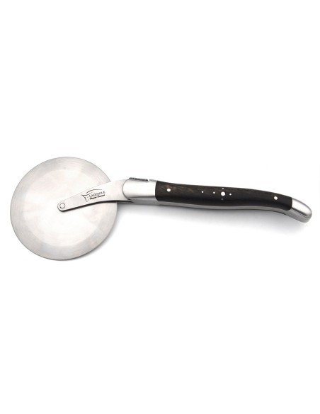Roulette à pizza de Laguiole, manche en ébène, finition inox mat