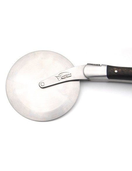 Roulette à pizza de Laguiole, manche en ébène, finition inox mat