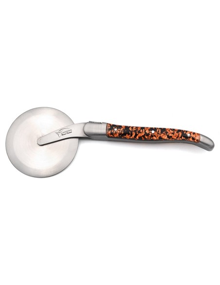 Laguiole pizza wheel, copper leaf inclusion handle
