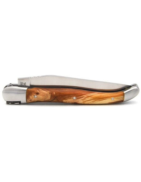 Laguiole messer 12cm, Griff aus Hybridholz Wacholder / Schwarzes Harz