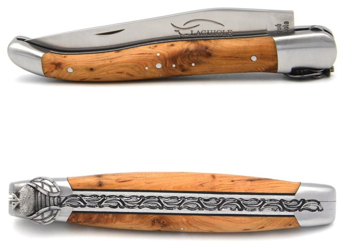 Laguiole messer, mechanische Biene, Griff aus Wacholderholz