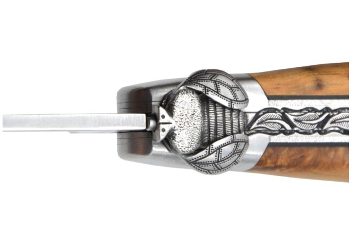 Laguiole messer, mechanische Biene, Griff aus Wacholderholz