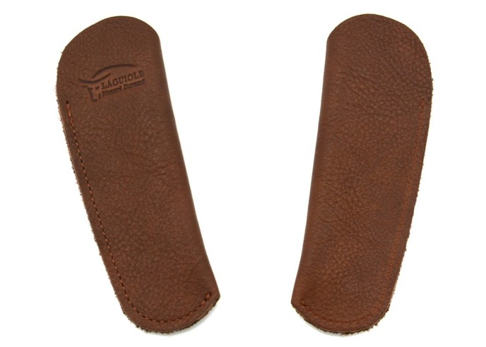 Étui cuir de poche avec logo en creux - Super galbé - 11 et 12 cm