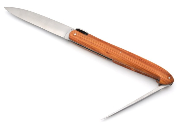 Laguiole "Antique" 21 cm, abeille lisse, plein manche en bois de rose