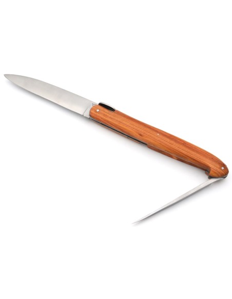 Laguiole "Antique" 21 cm, abeille lisse, plein manche en bois de rose