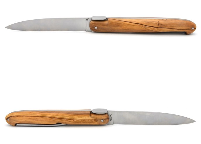 Laguiole "Antike", 21 cm, glatte geschmiedete Biene, Olivenholz