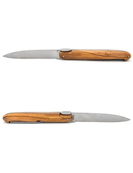 Laguiole "Antike", 21 cm, glatte geschmiedete Biene, Olivenholz