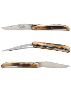 Laguiole Klappmesser, 12cm, Geschmiedete Biene, Voller Griff aus Mammutverteidigung, Mattem Oberfläche 2