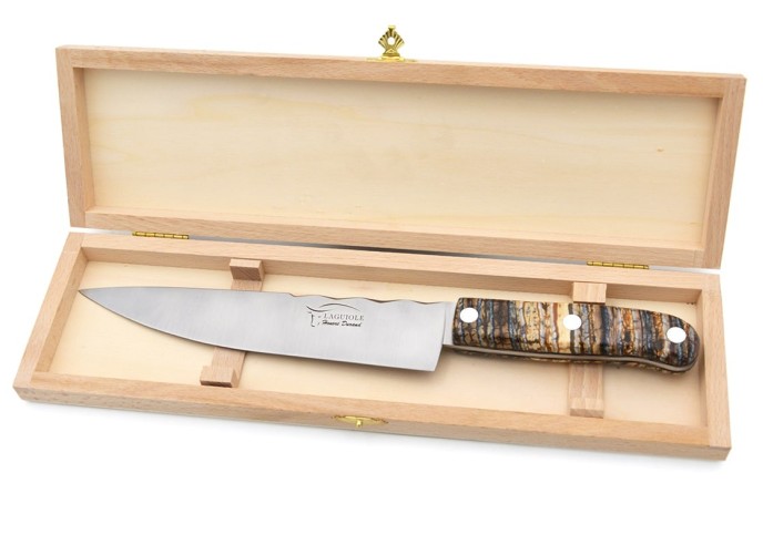 Couteau de cuisine, manche de 11 cm en molaire de mammouth