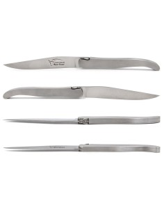 Laguiole Steakmesser, Griff aus Acrylic POM, weiß 2
