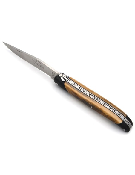 Laguiole Klappmesser, falsche Heftbacken aus Ebenholz, Mammutstoßzahn