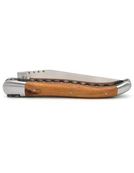 Laguiole pocket knife, 12 cm, chiseled doubles plates, vine handle with matt bolsters
