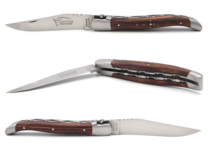 Laguiole 12cm, Lilie, Doppelplatinen, Griff aus Veilchenholz