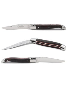 Laguiole pliant 12 cm,  fibre de carbone rouge avec intercalaire rouge 2