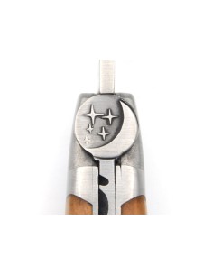 Laguiole Klappmesser, 12cm, Mond und Sterne, Griff aus Olivenholz
