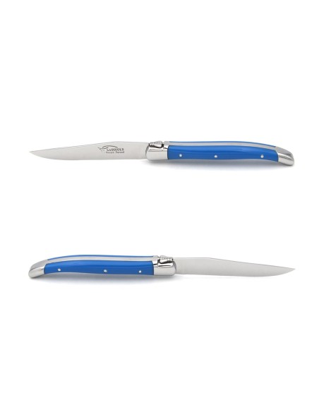 Laguiole dessert knives, mixed colors corian handle