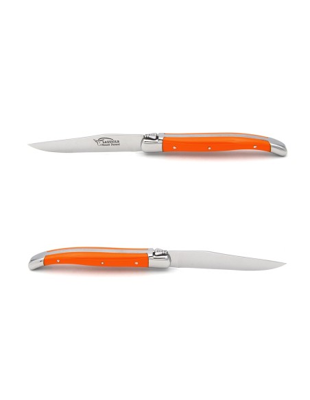 Laguiole dessert knives, mixed colors corian handle
