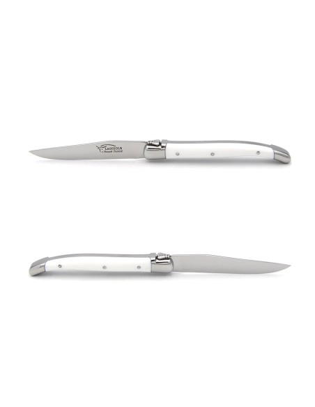 Laguiole dessert knives, mixed colors corian handle