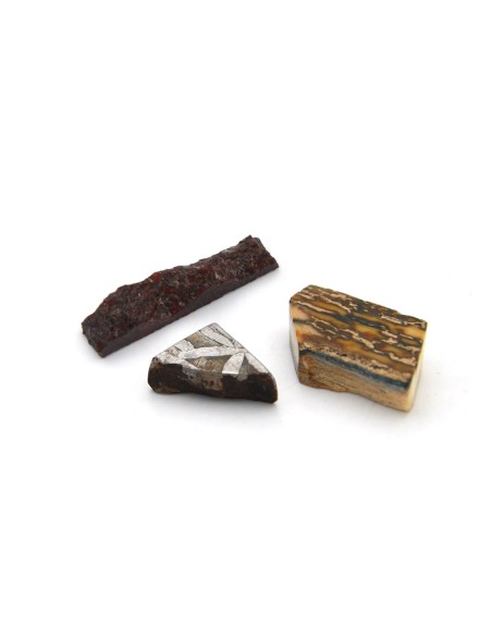Laguiole 12 cm en météorite, os de dinosaure et ivoire de mammouth