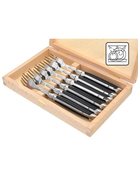Coffret de fourchettes de table Laguiole avec manche en corian